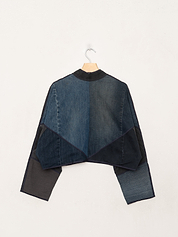 The Kaira Cropped Denim Jacket - Large