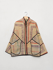 The Ladhiya Quilted Patchwork Kantha Jacket