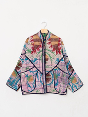 The Ladhiya Quilted Suzani Kantha Jacket