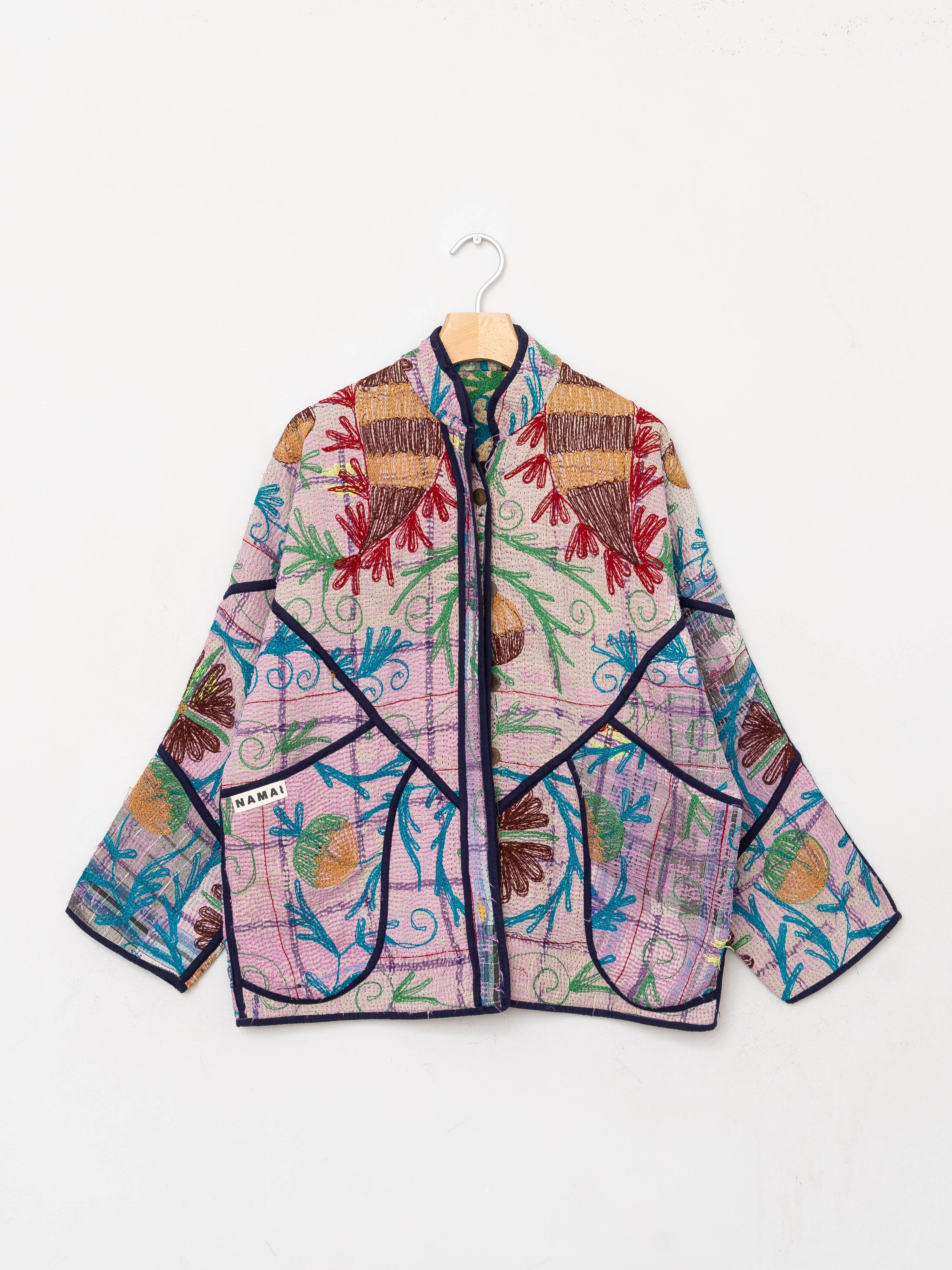 The Ladhiya Quilted Suzani Kantha Jacket