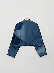 The Kaira Cropped Denim Jacket - Medium