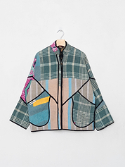 The Ladhiya Quilted Patchwork Kantha Jacket