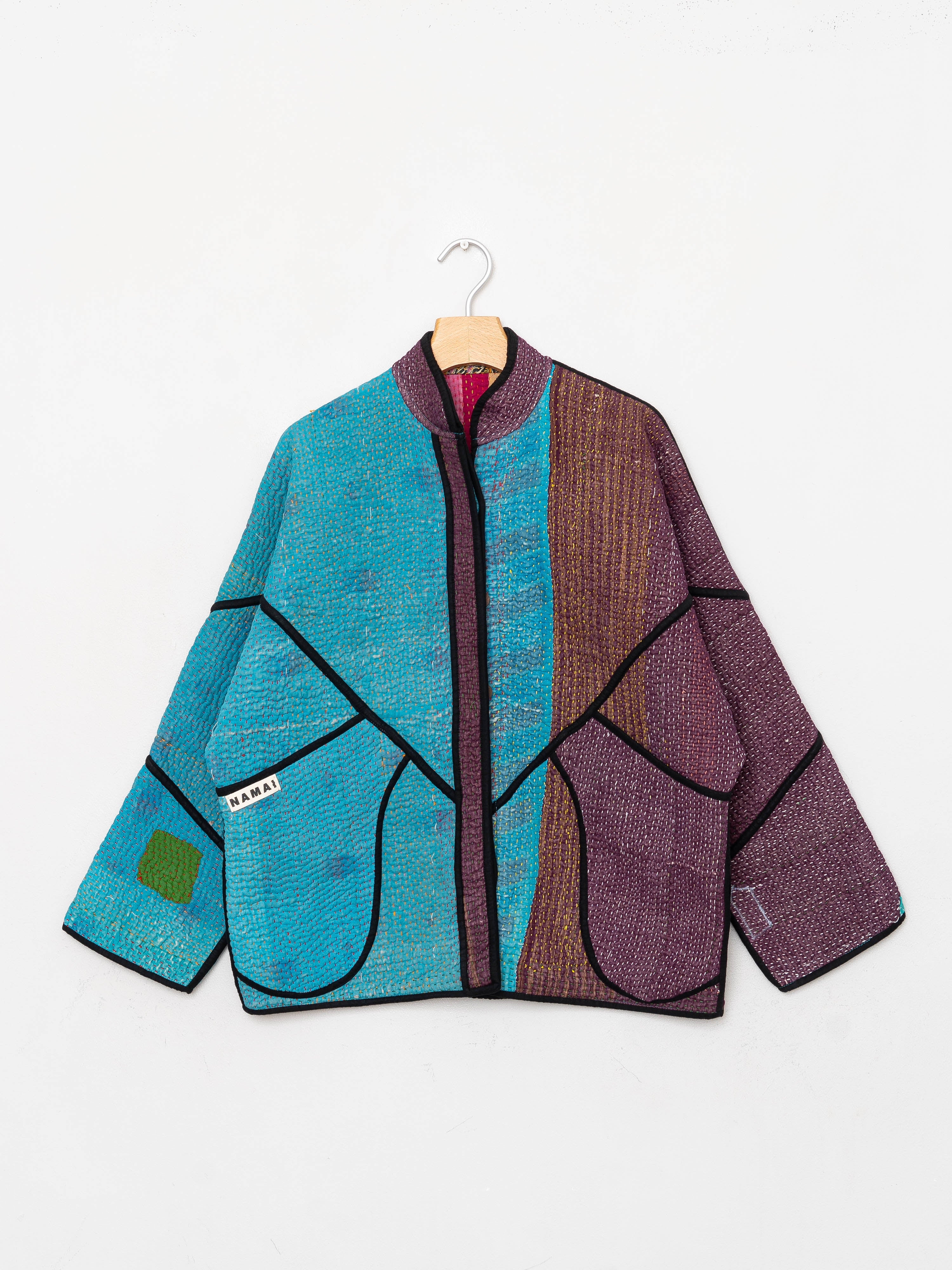The Ladhiya Quilted Patchwork Kantha Jacket