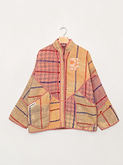 The Ladhiya Quilted Patchwork Kantha Jacket