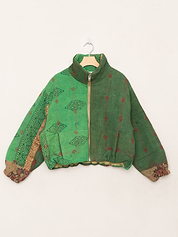 The Shira Quilted Puffer Bomber Jacket