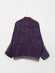 The Ishani Quilted Indigo Kantha Jacket