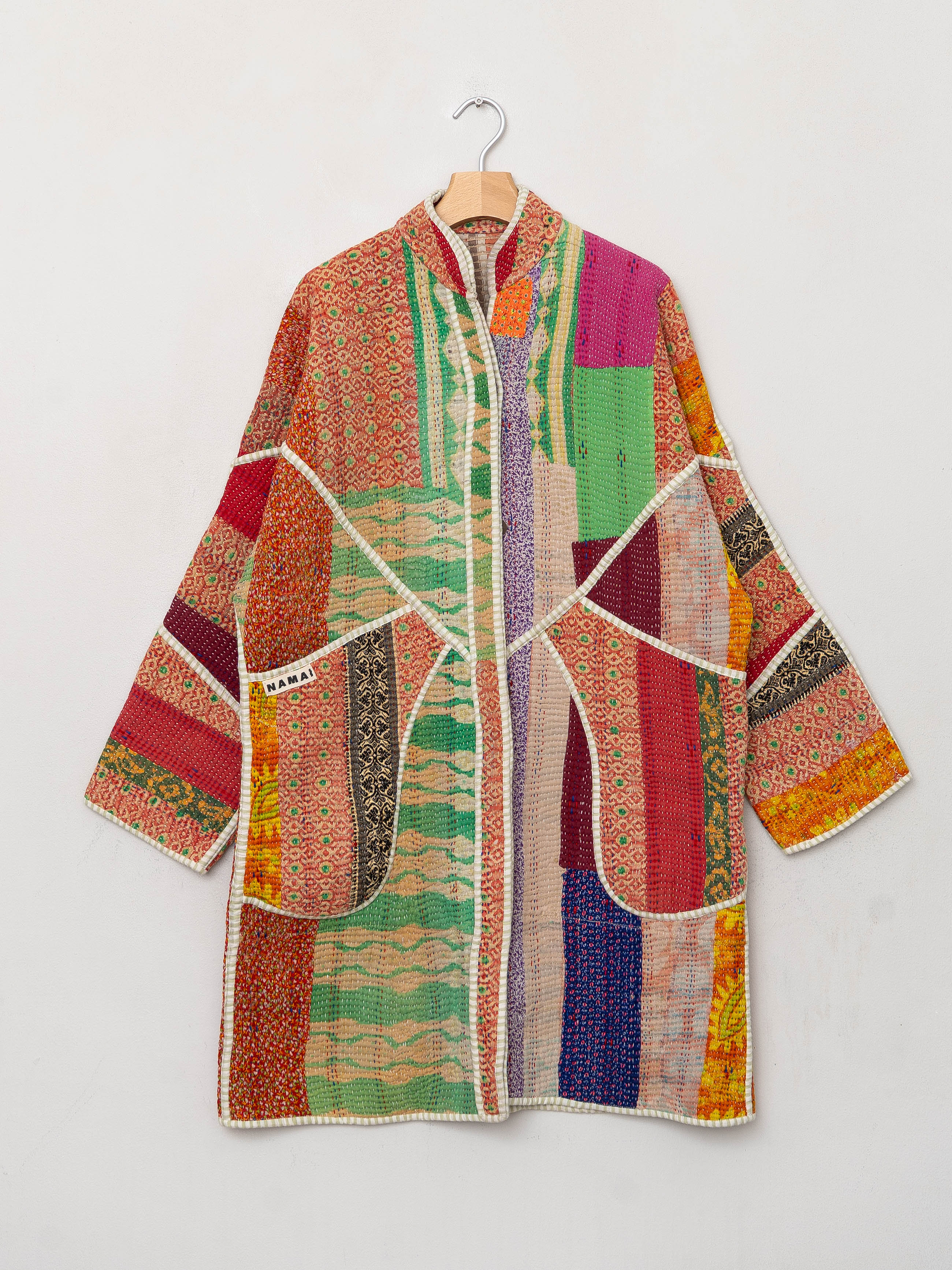 The Sai Quilted Patchwork Kantha Coat