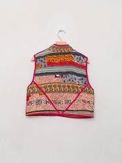 The Kaira Quilted Patchwork Kantha Vest