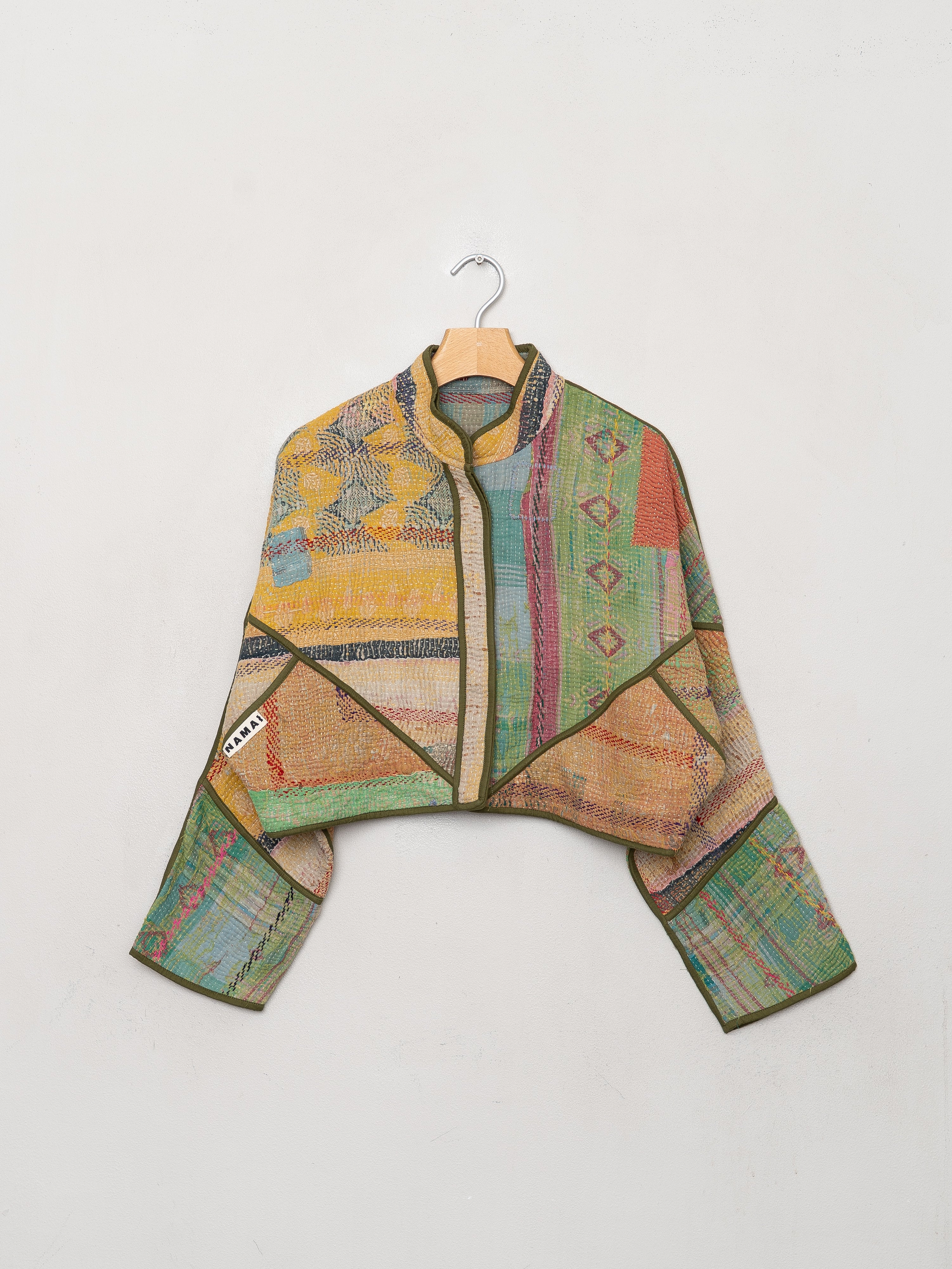 The Kaira Cropped Quilted Patchwork Kantha Jacket Wholesale
