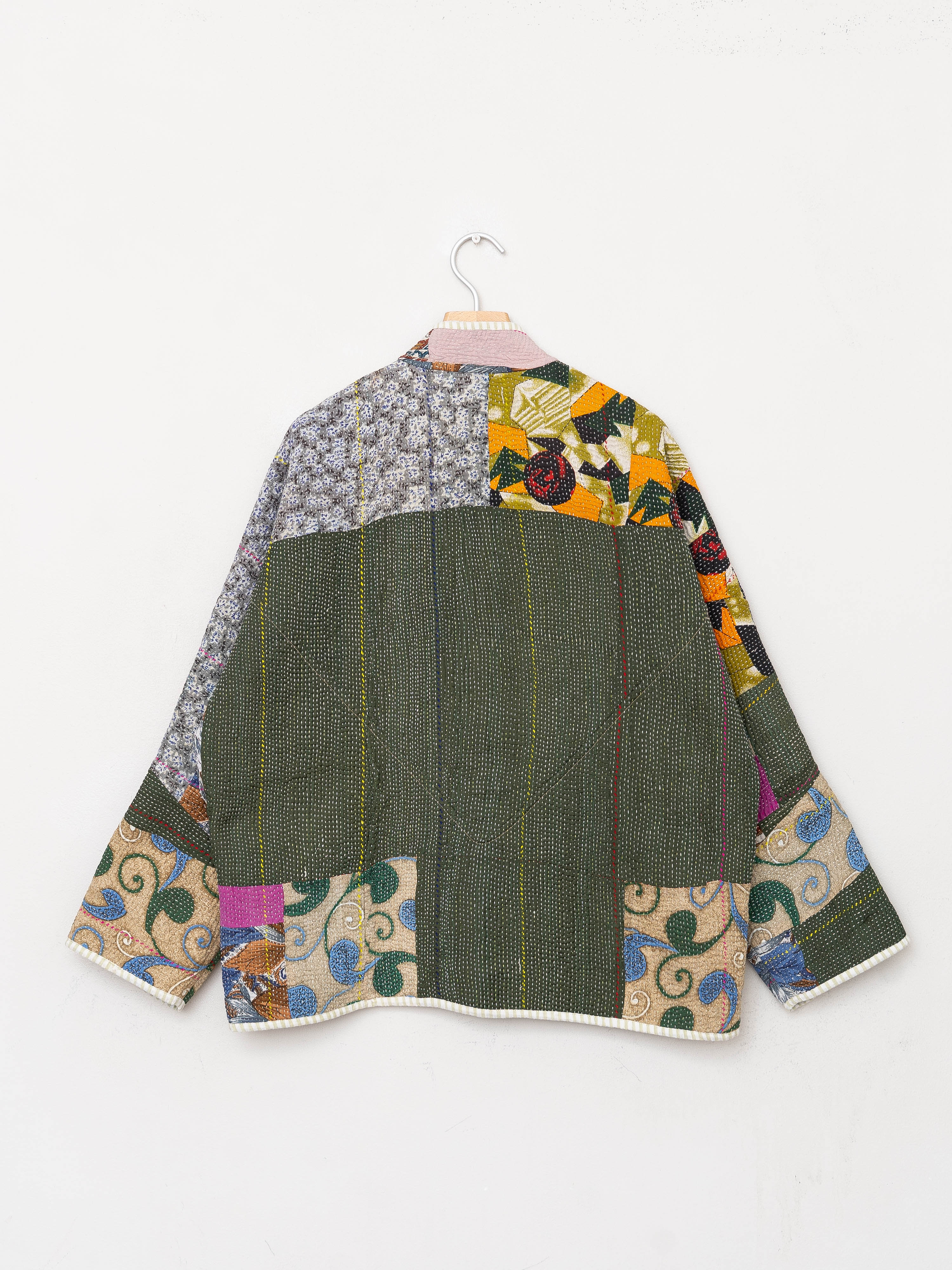 The Ladhiya Quilted Patchwork Kantha Jacket