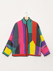 The Ladhiya Petite Quilted Patchwork Kantha Jacket