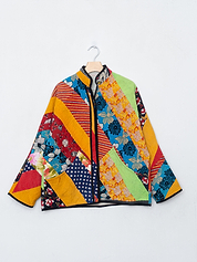 The Ladhiya Quilted Patchwork Kantha Jacket