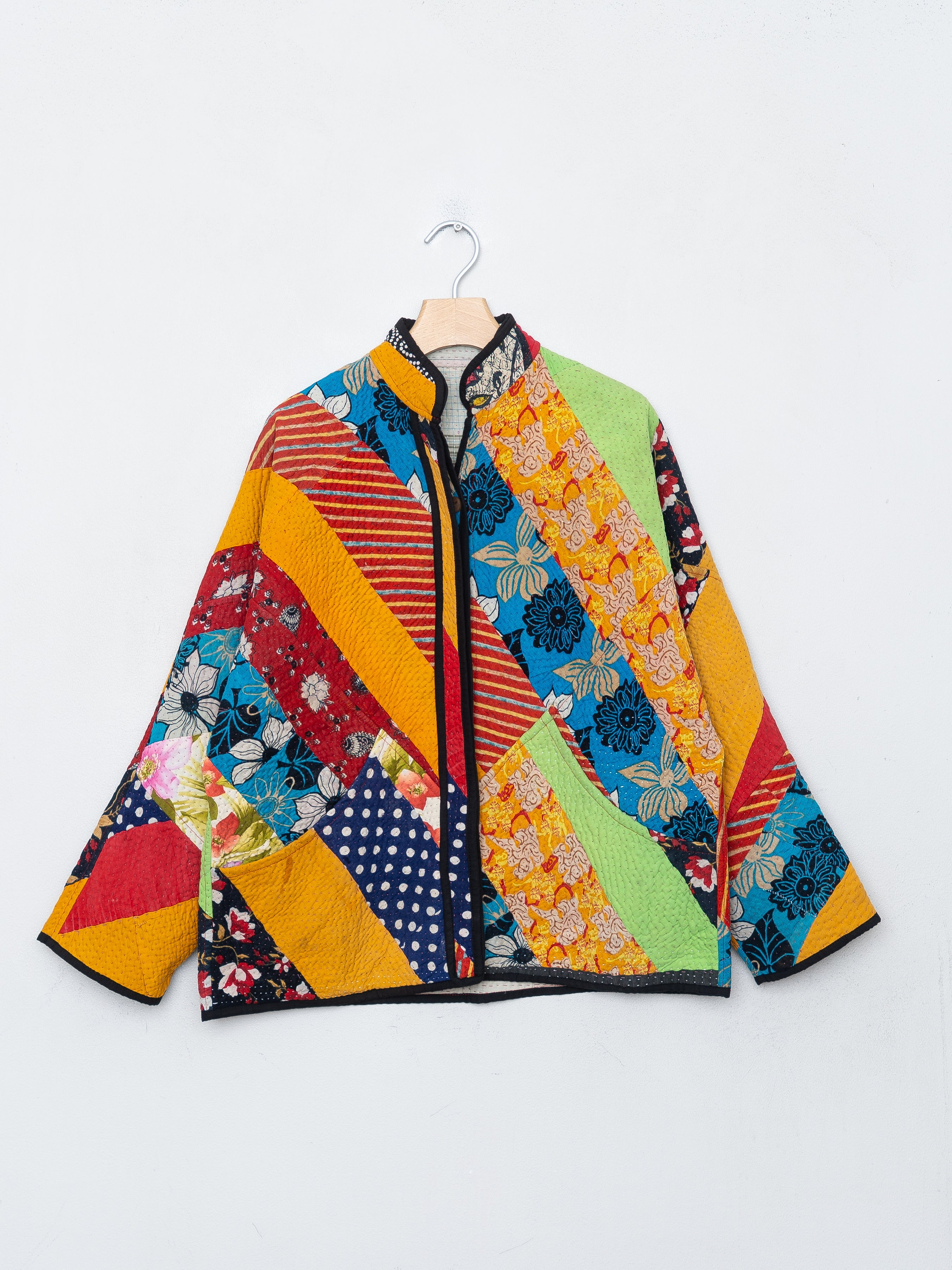 The Ladhiya Quilted Patchwork Kantha Jacket