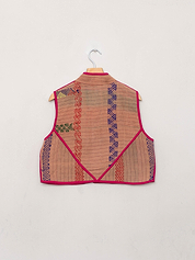The Kaira Quilted Patchwork Kantha Vest