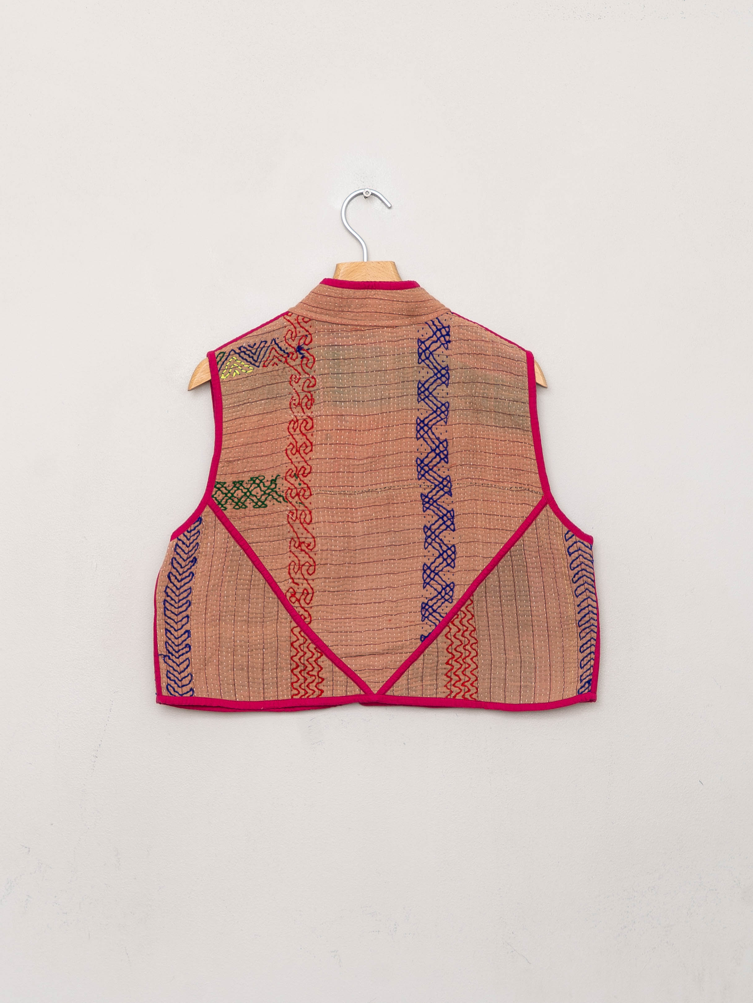 The Kaira Quilted Patchwork Kantha Vest