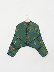 The Kaira Cropped Quilted Indigo Kantha Jacket