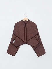The Kaira Cropped Quilted Indigo Kantha Jacket