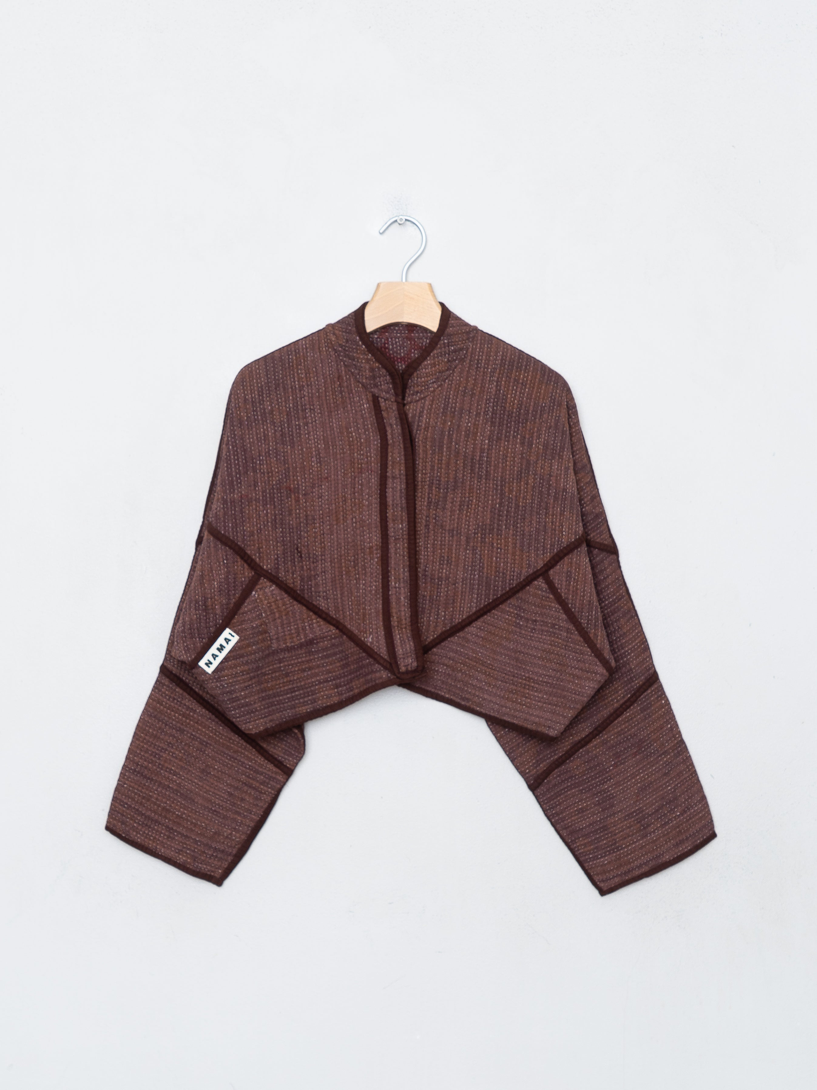 The Kaira Cropped Quilted Indigo Kantha Jacket