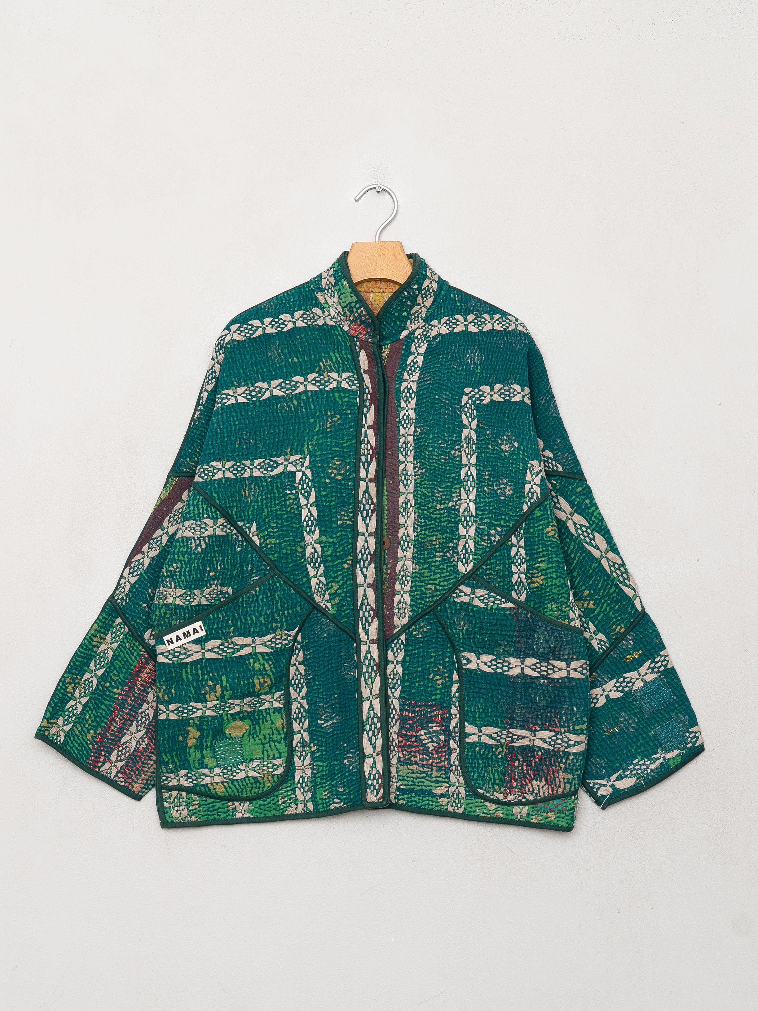 The Ladhiya Quilted Patchwork Kantha Jacket