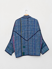 The Ishani Quilted Indigo Kantha Jacket