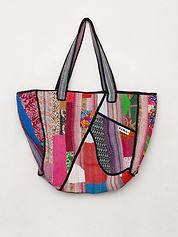The Raksa Quilted Kantha Bag
