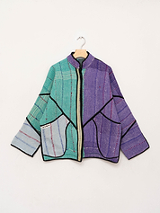 The Ladhiya Quilted Patchwork Kantha Jacket