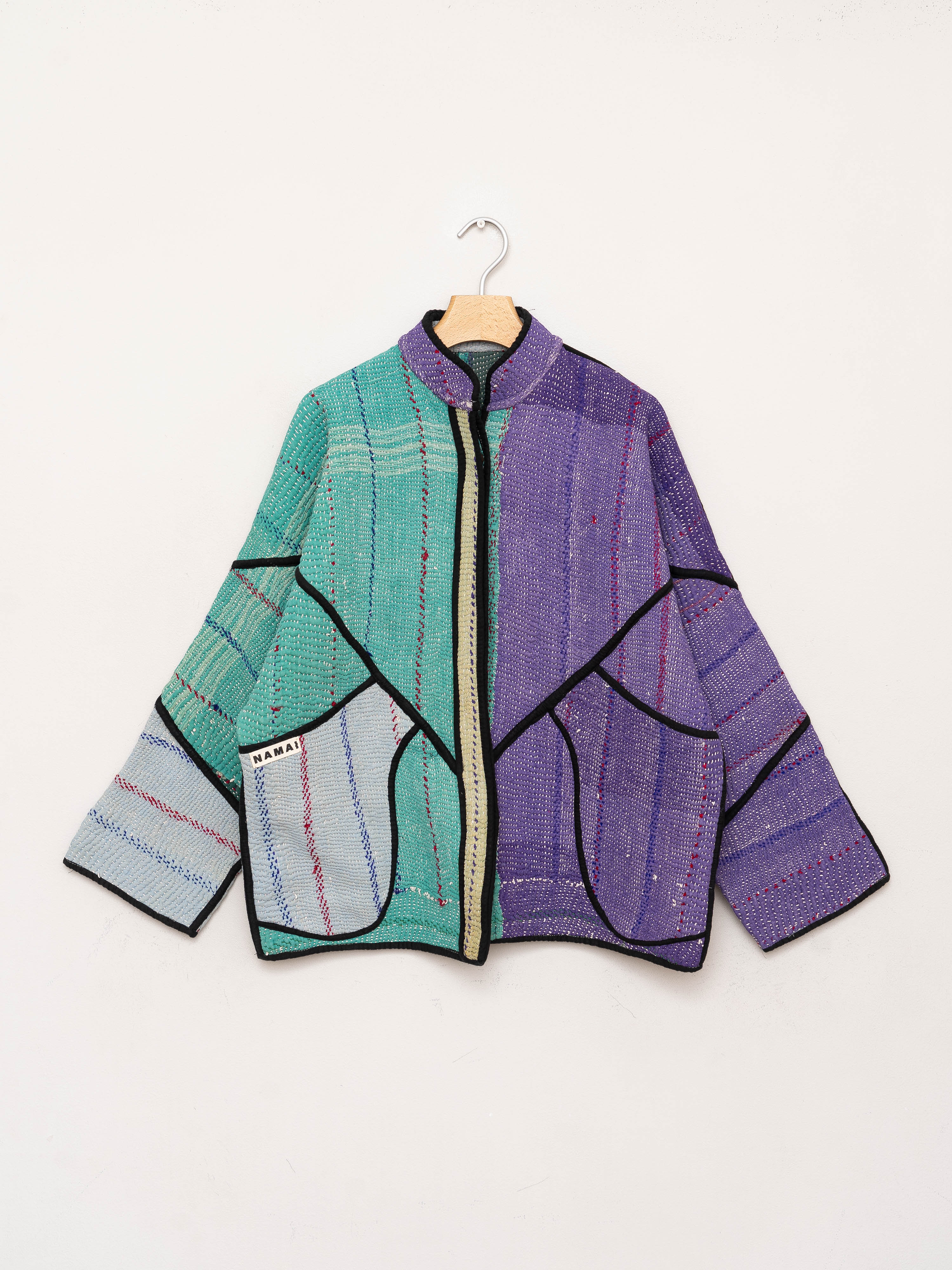The Ladhiya Quilted Patchwork Kantha Jacket