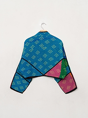 The Kaira Cropped Quilted Patchwork Kantha Jacket