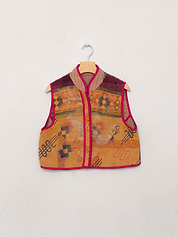 The Kaira Quilted Patchwork Kantha Vest