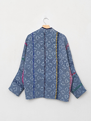 The Ishani Quilted Indigo Kantha Jacket