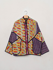 The Ladhiya Quilted Patchwork Kantha Jacket