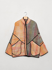 The Ladhiya Quilted Patchwork Kantha Jacket