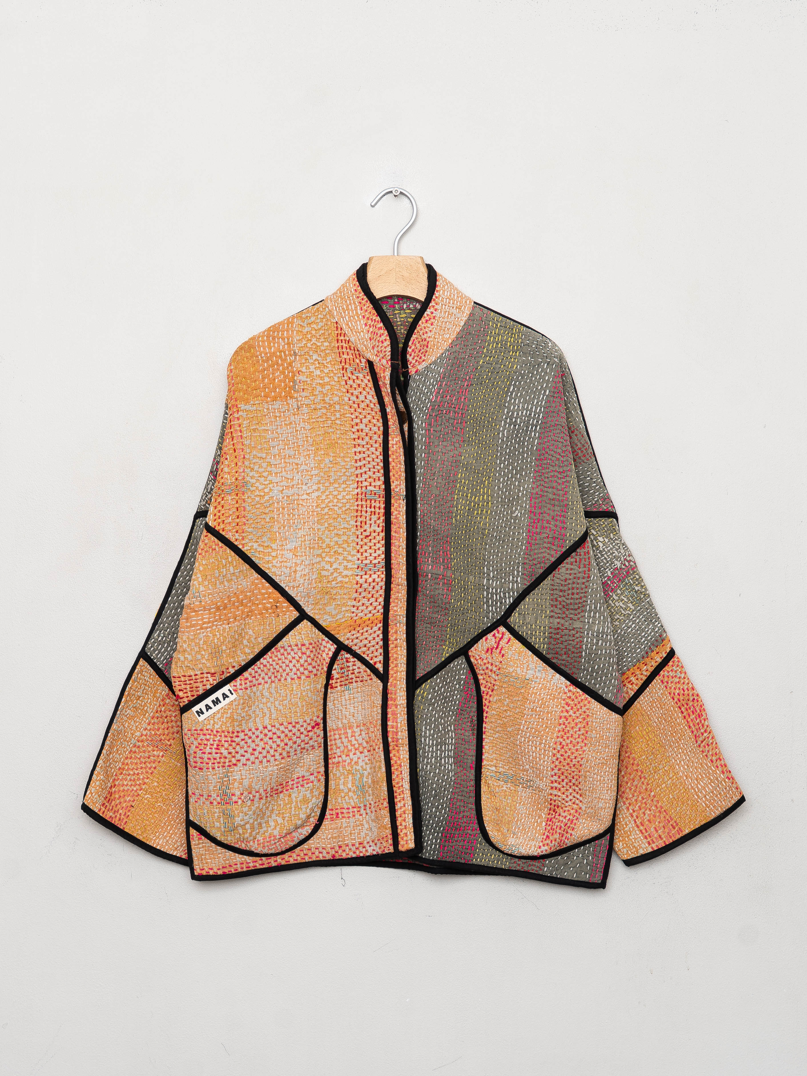 The Ladhiya Quilted Patchwork Kantha Jacket