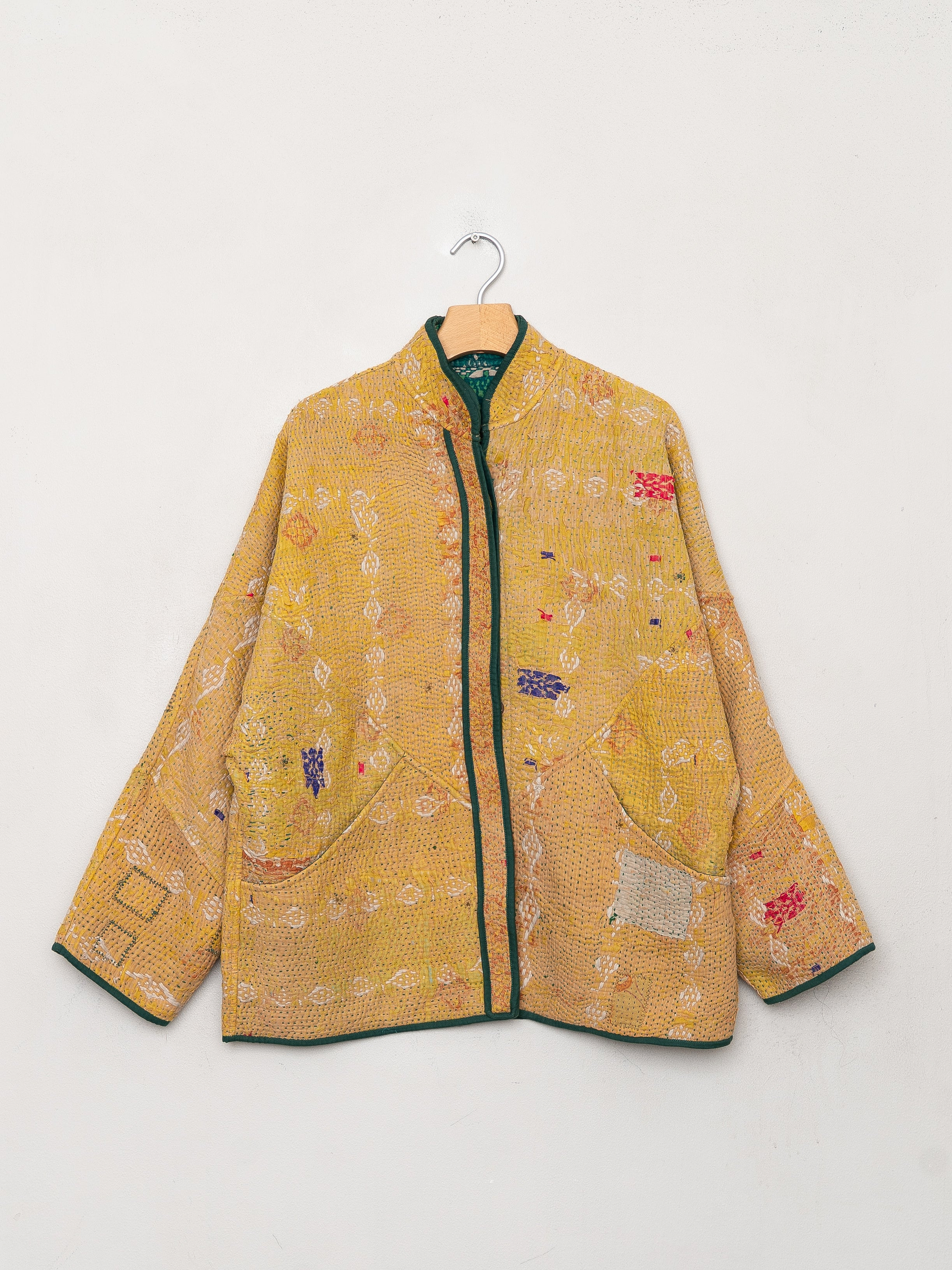 The Ladhiya Quilted Patchwork Kantha Jacket