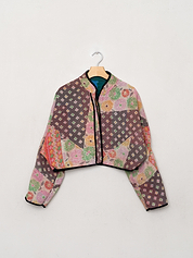 The Kaira Cropped Quilted Patchwork Kantha Jacket Wholesale