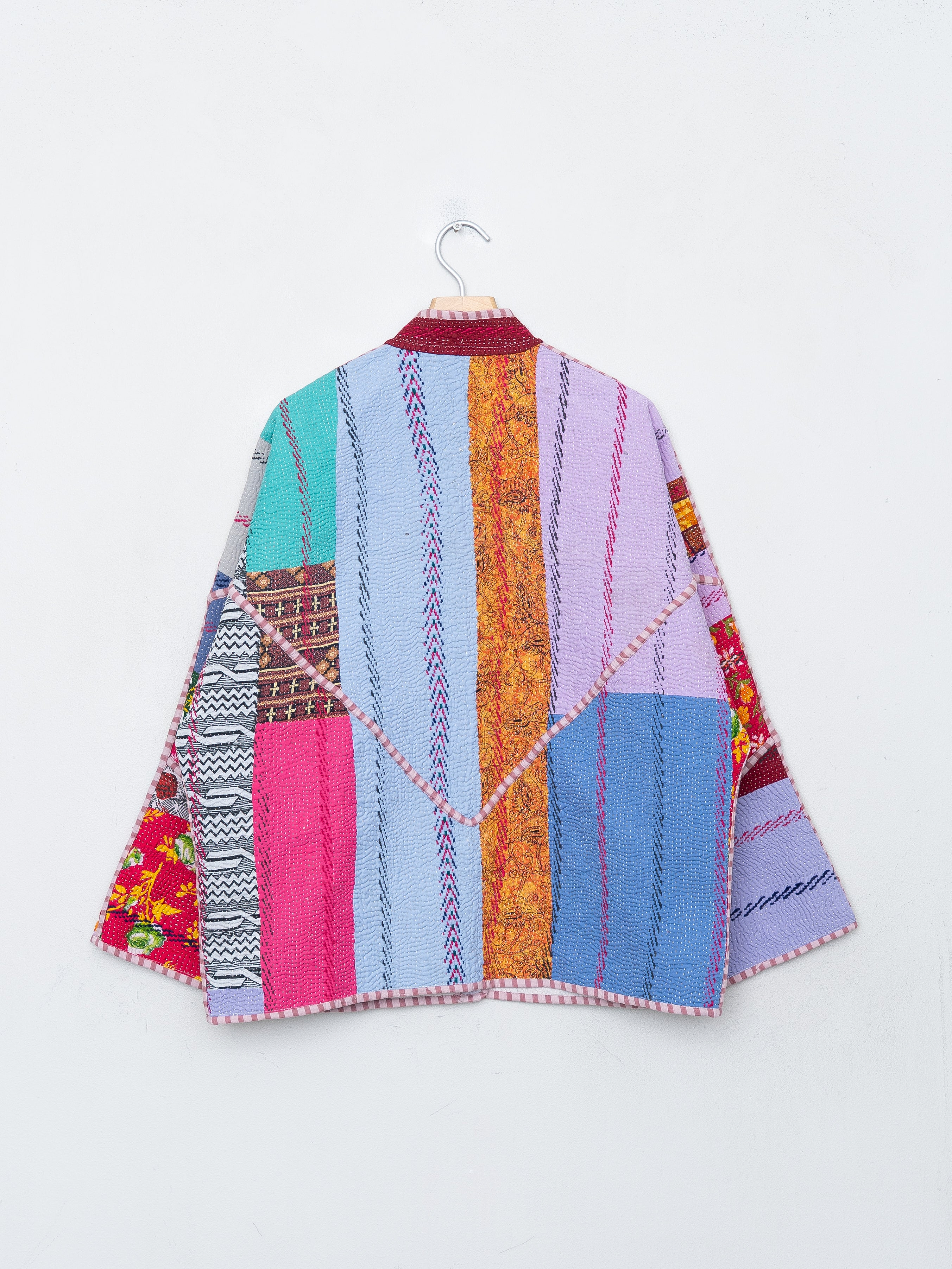 The Ladhiya Quilted Patchwork Kantha Jacket