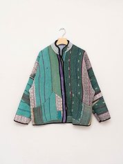 The Ladhiya Quilted Patchwork Kantha Jacket