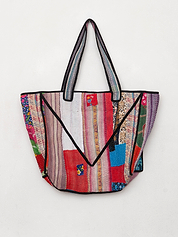 The Raksa Quilted Kantha Bag