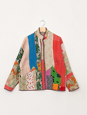 The Ladhiya Petite Quilted Patchwork Kantha Jacket
