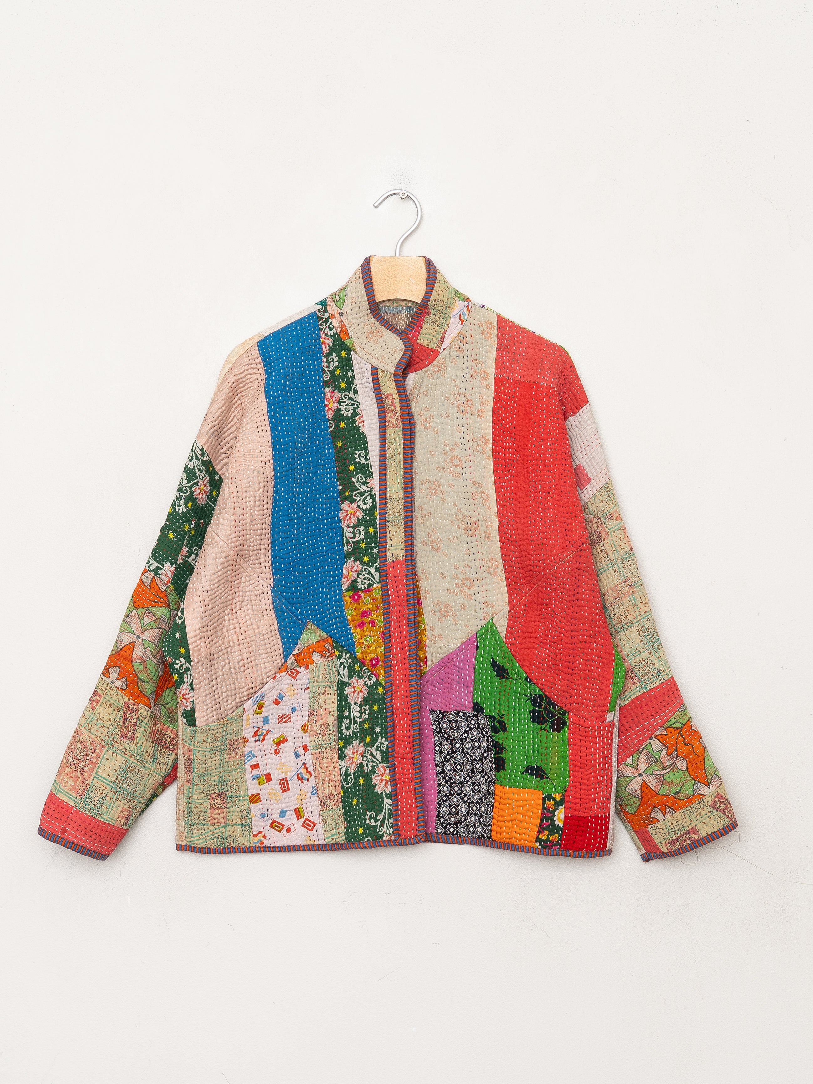 The Ladhiya Petite Quilted Patchwork Kantha Jacket