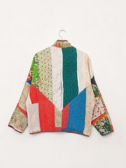 The Ladhiya Petite Quilted Patchwork Kantha Jacket