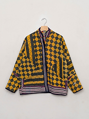 The Ladhiya Quilted Patchwork Kantha Jacket