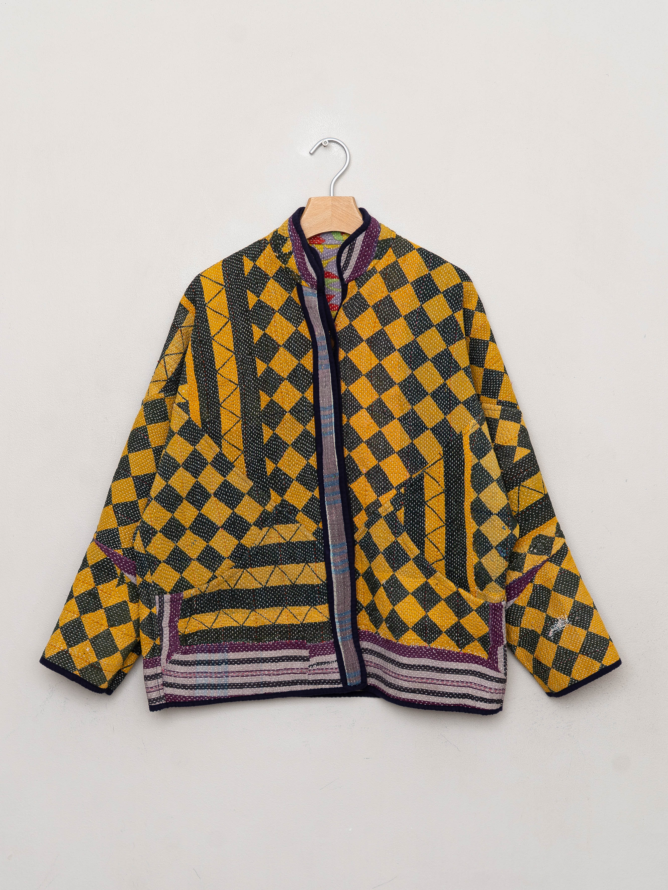 The Ladhiya Quilted Patchwork Kantha Jacket