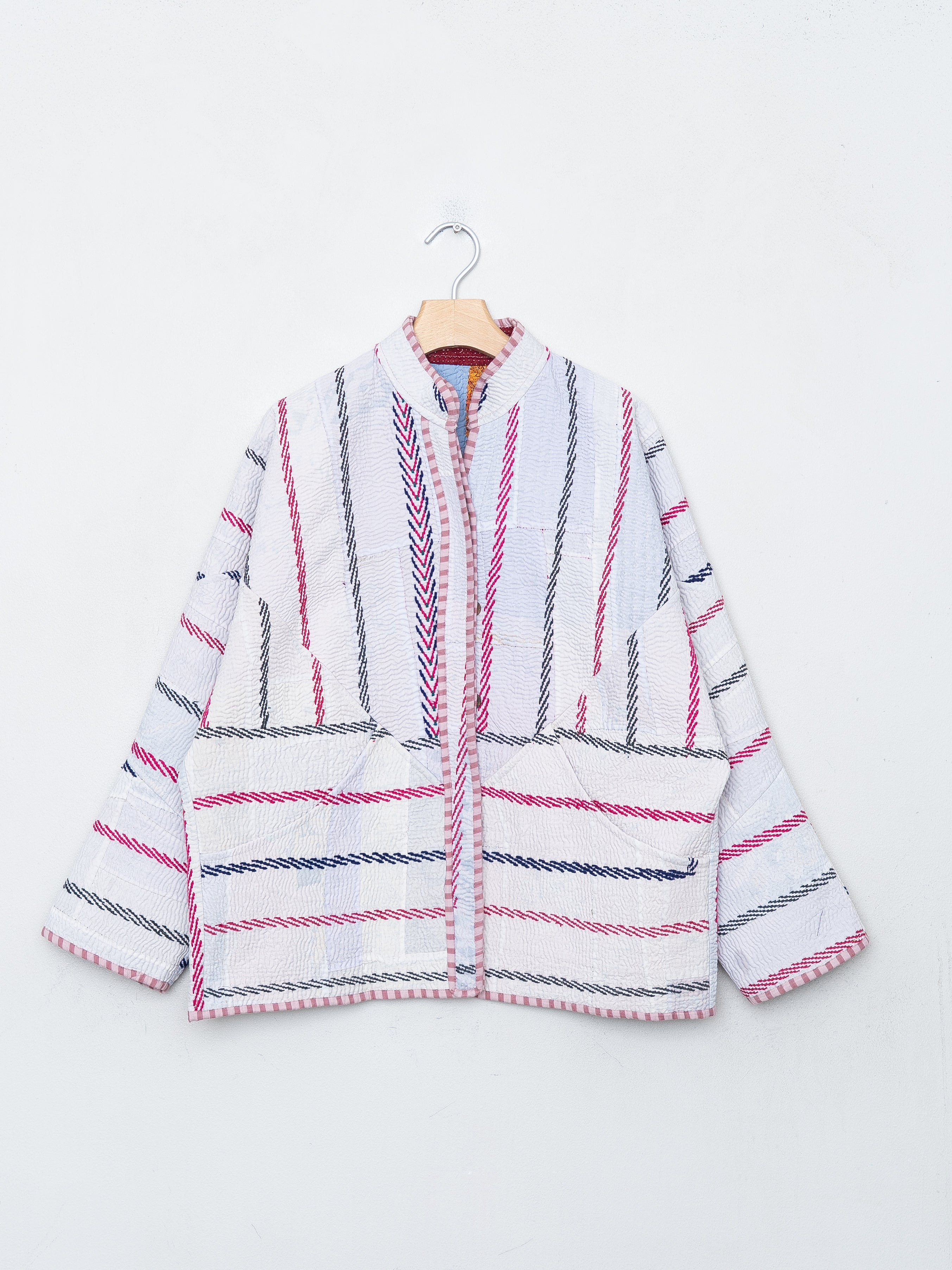 The Ladhiya Quilted Patchwork Kantha Jacket