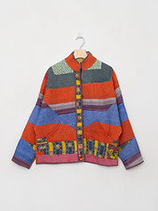 The Ladhiya Petite Quilted Patchwork Kantha Jacket