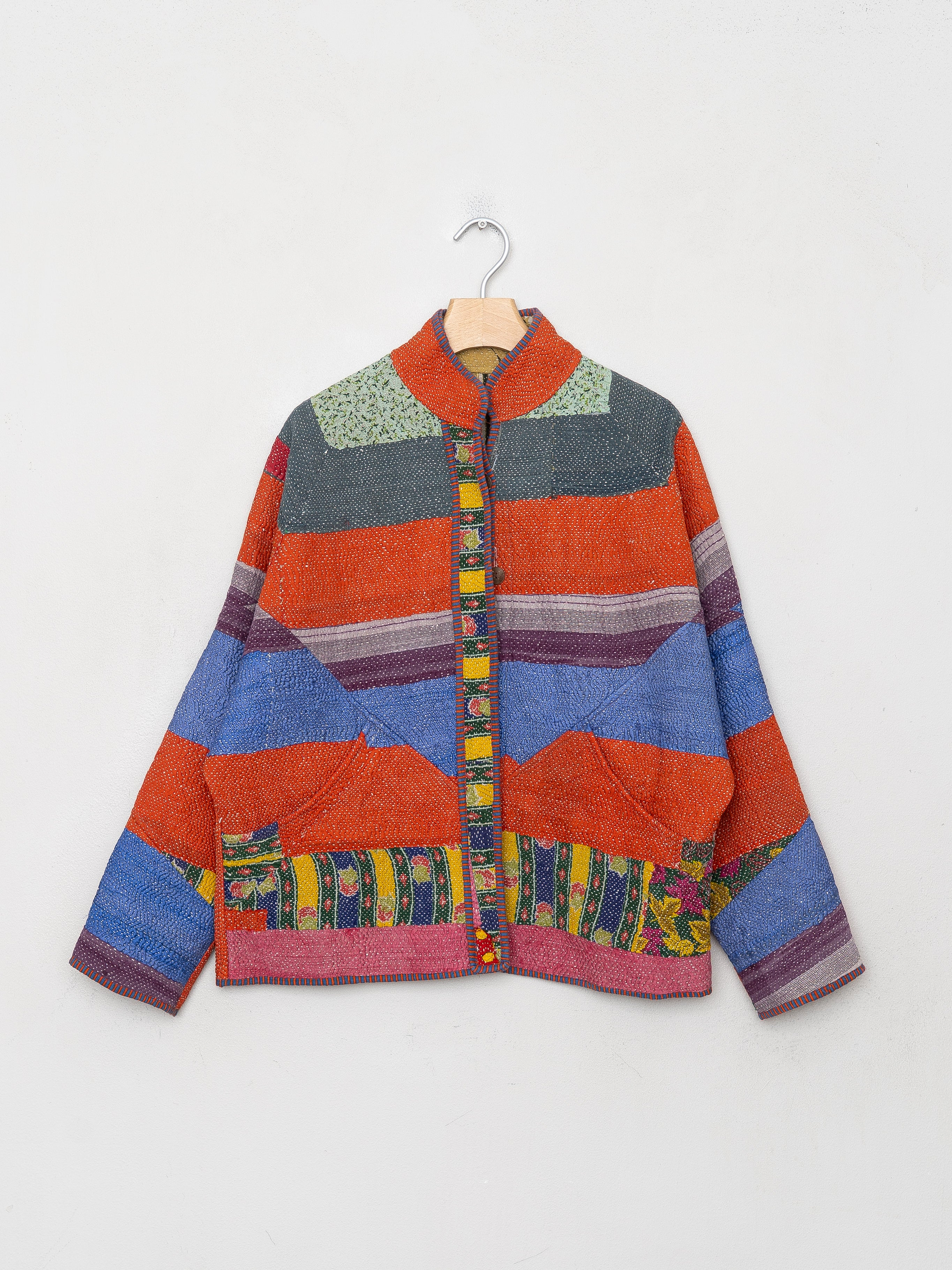 The Ladhiya Petite Quilted Patchwork Kantha Jacket