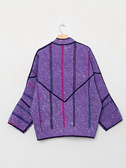 The Ishani Quilted Indigo Kantha Jacket