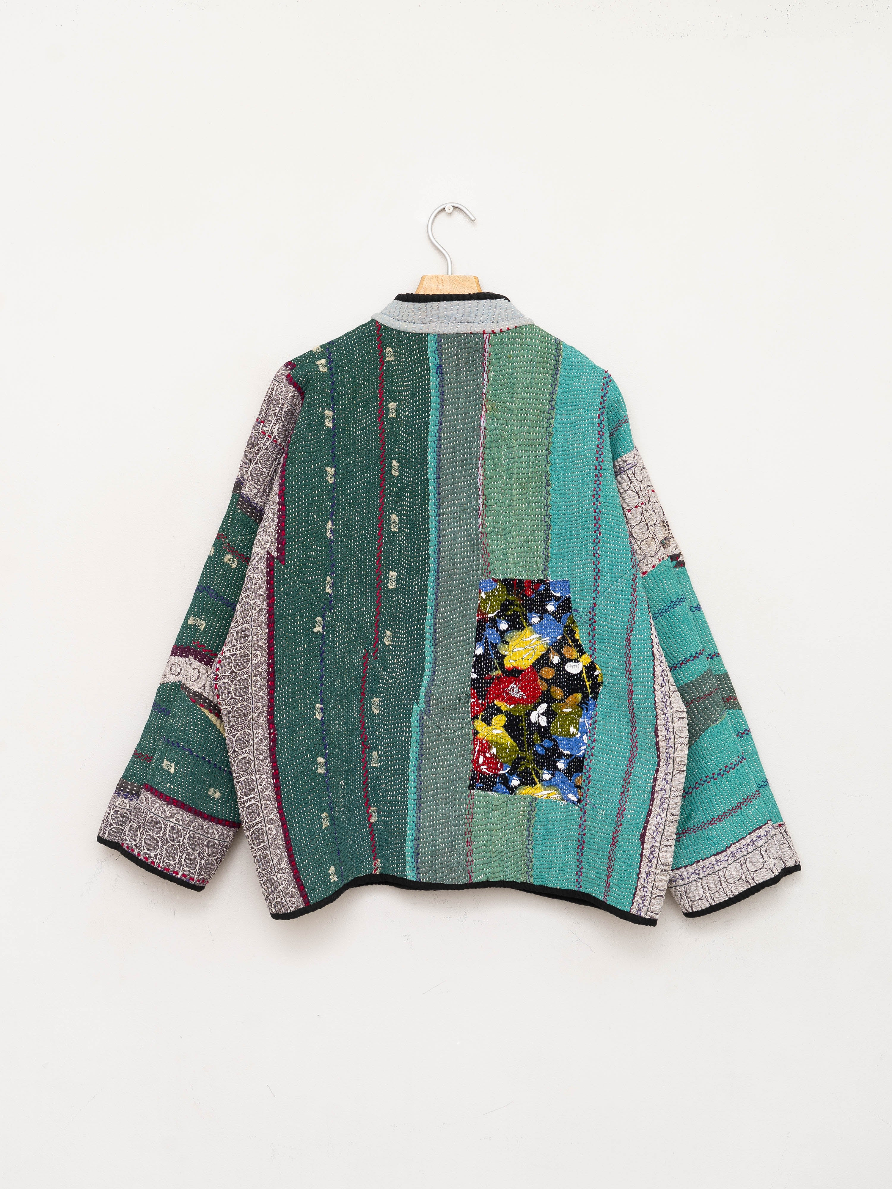 The Ladhiya Quilted Patchwork Kantha Jacket
