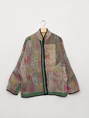 The Ladhiya Quilted Patchwork Kantha Jacket