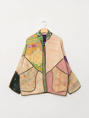 The Ladhiya Quilted Patchwork Kantha Jacket
